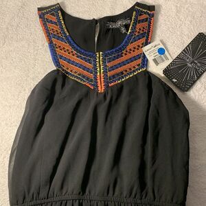 Almost famous NWT dress size S Small embroidery